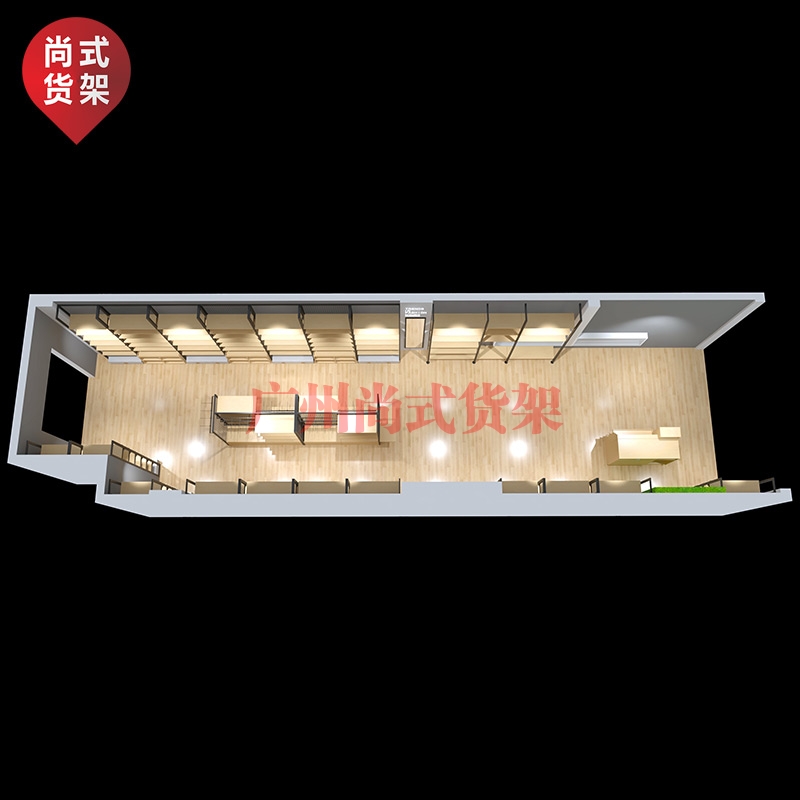 母嬰店貨架展示架-收銀臺便利店